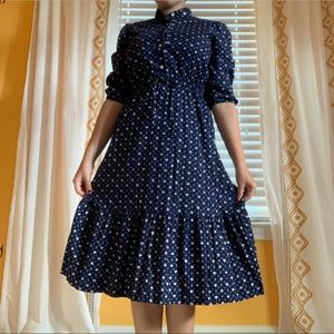 A vintage navy midi dress!